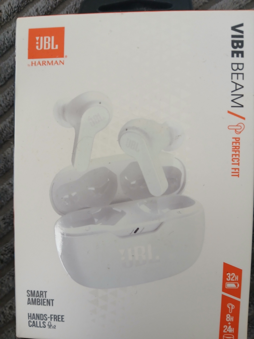JBL Vibe Beam True Wireless Earbuds - White